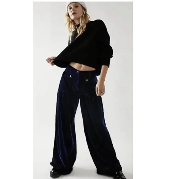 Free People Pants - NWOT Free People Lotus Velvet Pants